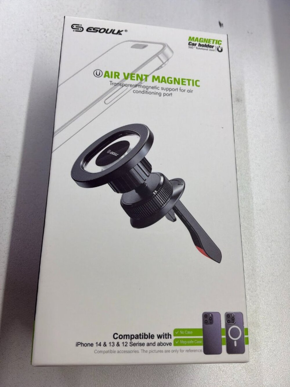 ESoulk Magnetic Car Phone Holder Air Vent Mount 360 Rotation